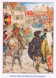 Bertrand cabalga hacia Rennes para el torneo